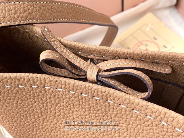DELVAUX女包 Delvaux Pin春夏系列 德爾沃女手提包 D00315奶茶色 Delvaux女單肩包  fcs1324